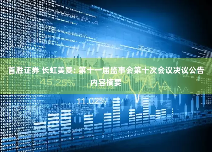 首胜证券 长虹美菱: 第十一届监事会第十次会议决议公告内容摘要